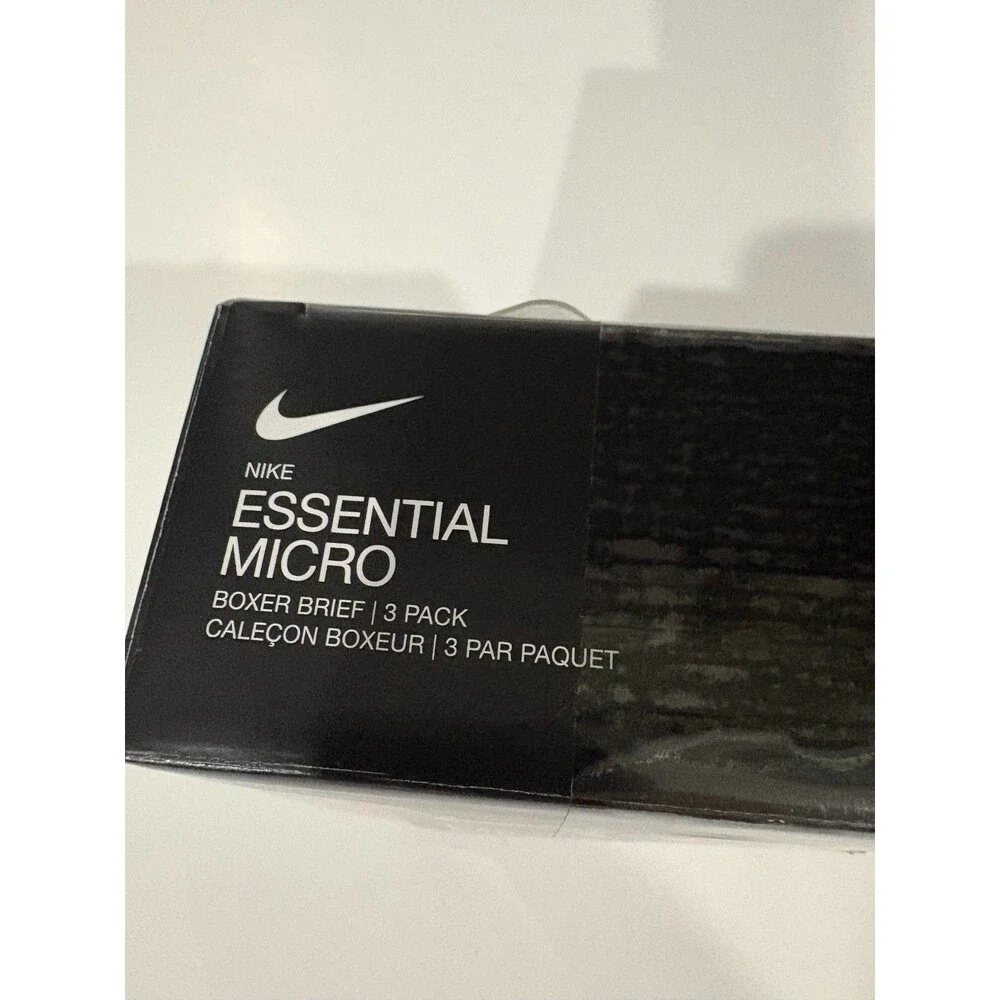 Nike Essential Micro Boxer Briefs 3 Pack Dri-FIT Mens Large Red Blue Black New